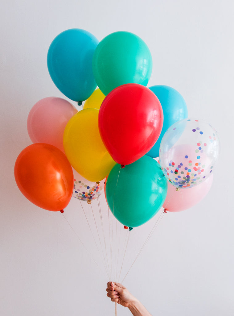 6 Ballons 70 ans multicolores -Décoration anniversaire